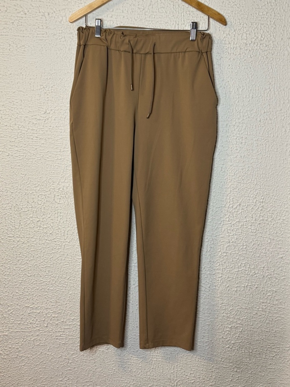 Women's Drawstring Chinos in Tan — Everyday Tailored Comfort
